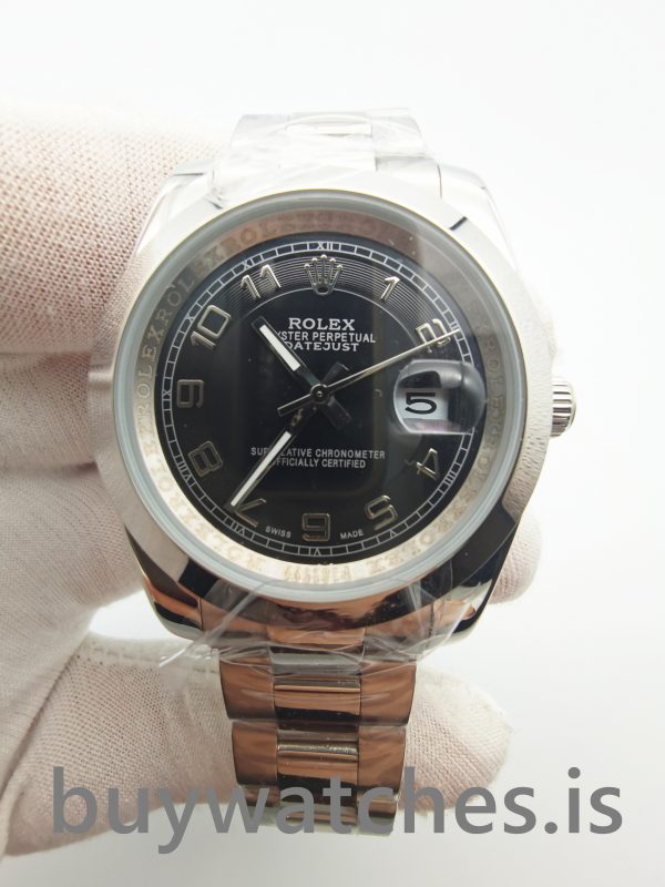 Rolex Datejust 116200 36mm Zwart 904L roestvrijstalen automatisch horloge