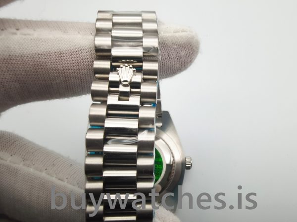 Rolex Day-Date 218349 Automatisch herenhorloge van 41 mm, zwart met diamanten