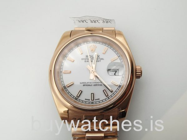 Rolex Datejust 4467 Unisex 36 mm 18k roségoud automatisch horloge