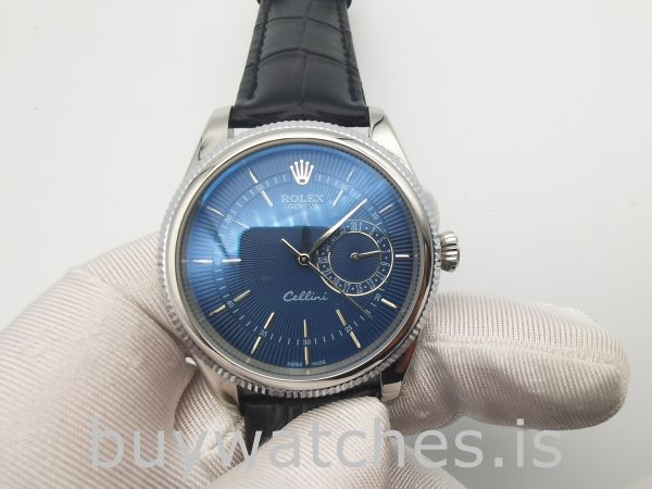 Rolex Cellini Date 50519 Mens 39mm Blauw automatisch horloge
