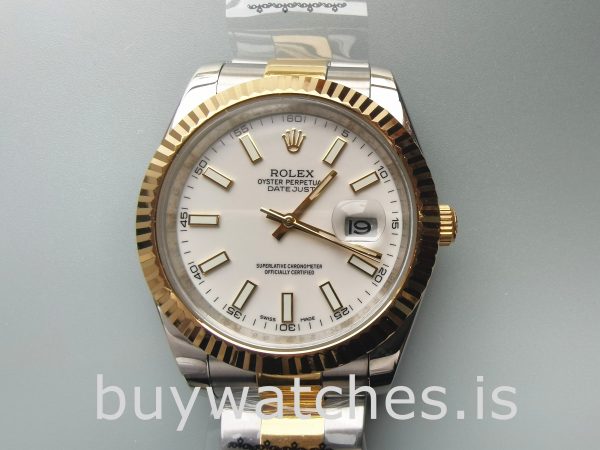 Rolex Datejust Oyster White Stk Asian 2813 Wit automatisch herenhorloge