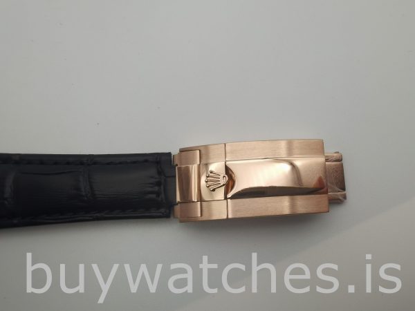 Rolex Daytona 116515 Leren horloge met 40 mm chocolade wijzerplaat