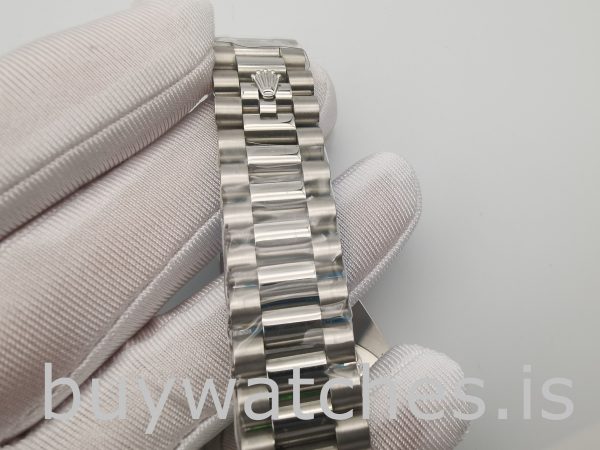 Rolex Day-Date 228349RBR Herenhorloge met zwarte wijzerplaat van 40 mm