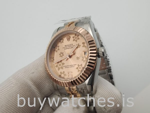 Rolex Datejust 178271 Uniseks automatisch horloge van 31 mm met roze bloemen