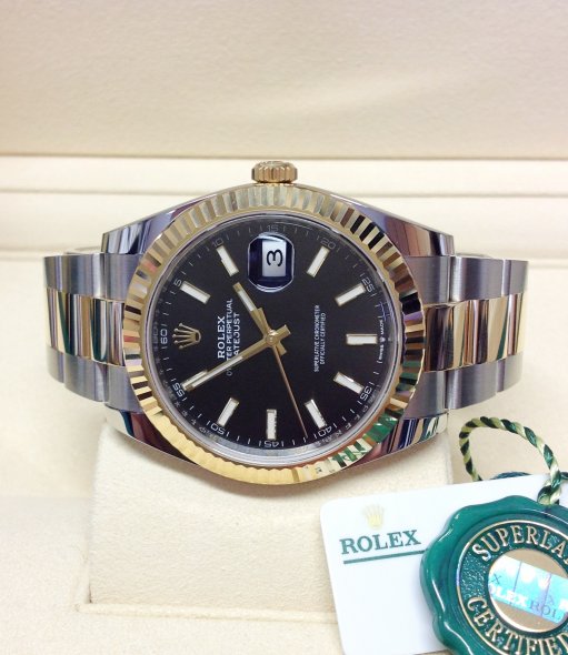 Rolex Datejust 126333 41mm 18k geelgoud automatisch herenhorloge