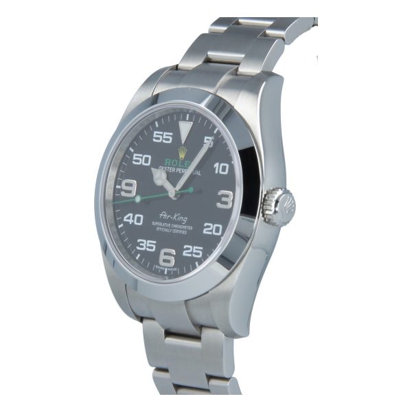 Rolex Air-King 116900 Replica Heren 40 mm zwarte wijzerplaat zilver stalen horloge